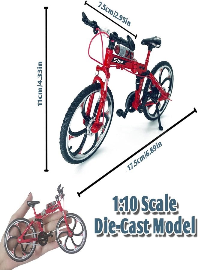 Magicwand 1:8 Scale【Toy-Miniature】 Die-Cast Alloy Based Racing Toy Foldable Bicyle Fully Working Model for Collectors【Red】 - Image 2